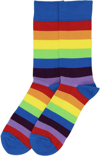  Argyle Rainbow Striped Socks Unisex, Teens (1 Pair),  Size: 8-12, Color: Rainbow Striped.