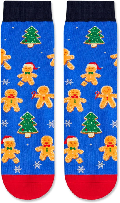 Christmas Gifts for Kids Gingerbread Gifts - Gingerbread Cookies Socks for Boys Girls 2-12 Years