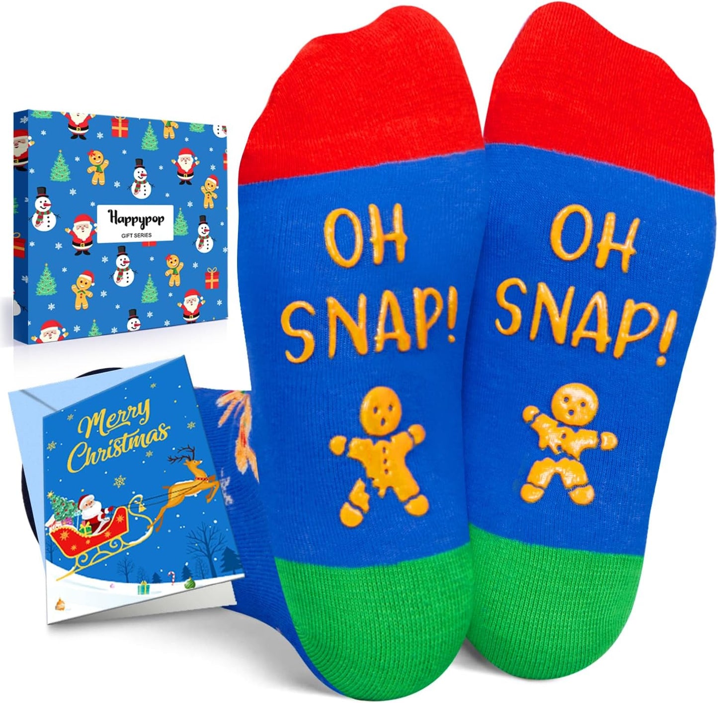 Christmas Gifts for Kids Gingerbread Gifts - Gingerbread Cookies Socks for Boys Girls 2-12 Years