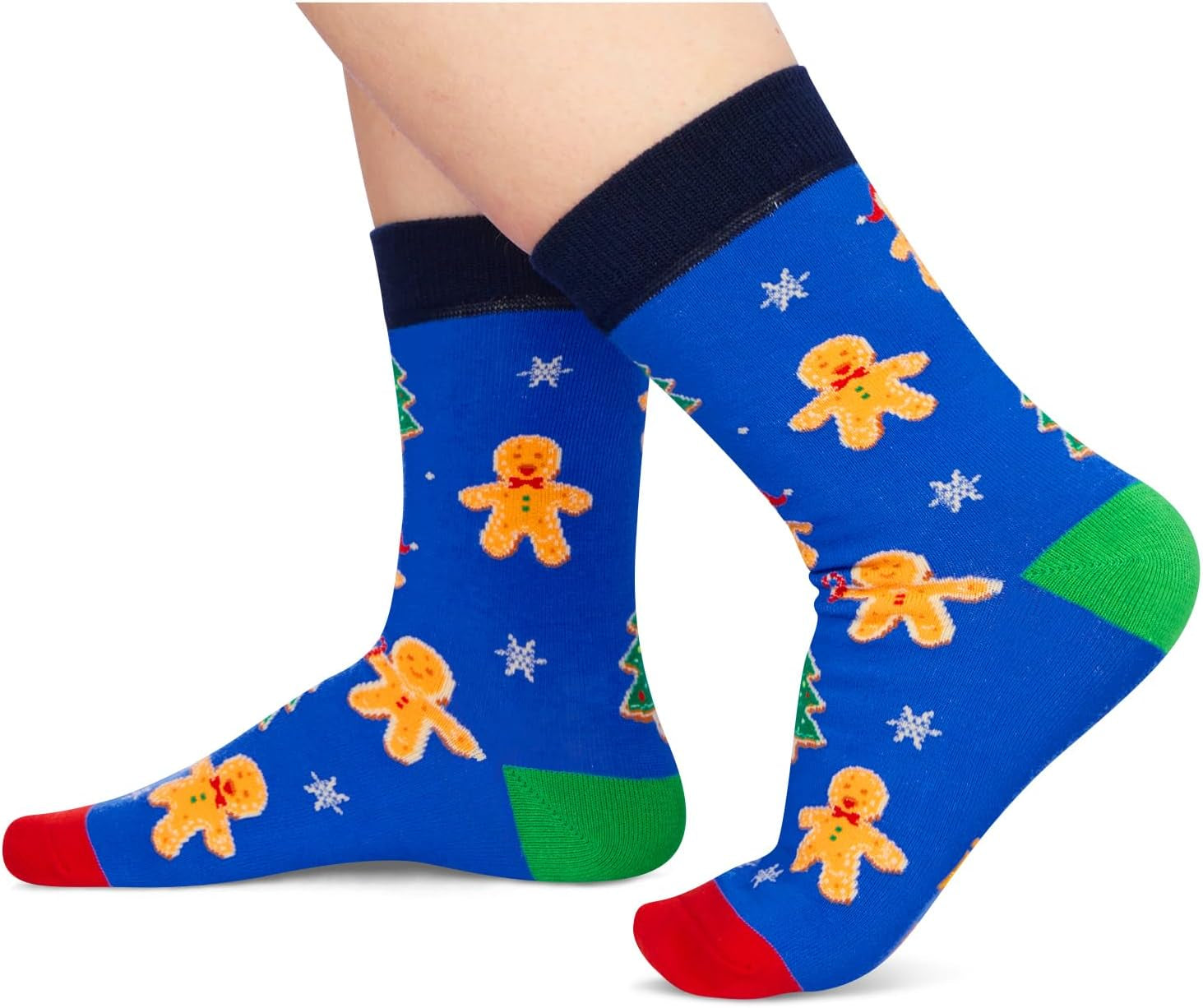 Christmas Gifts for Kids Gingerbread Gifts - Gingerbread Cookies Socks for Boys Girls 2-12 Years