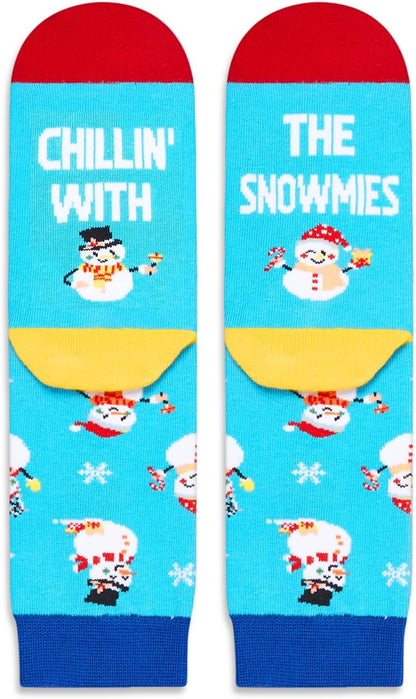 Christmas Gifts Stocking Socks for Girl Boy- Snowman Socks Xmas Stocking Stuffers for Kids