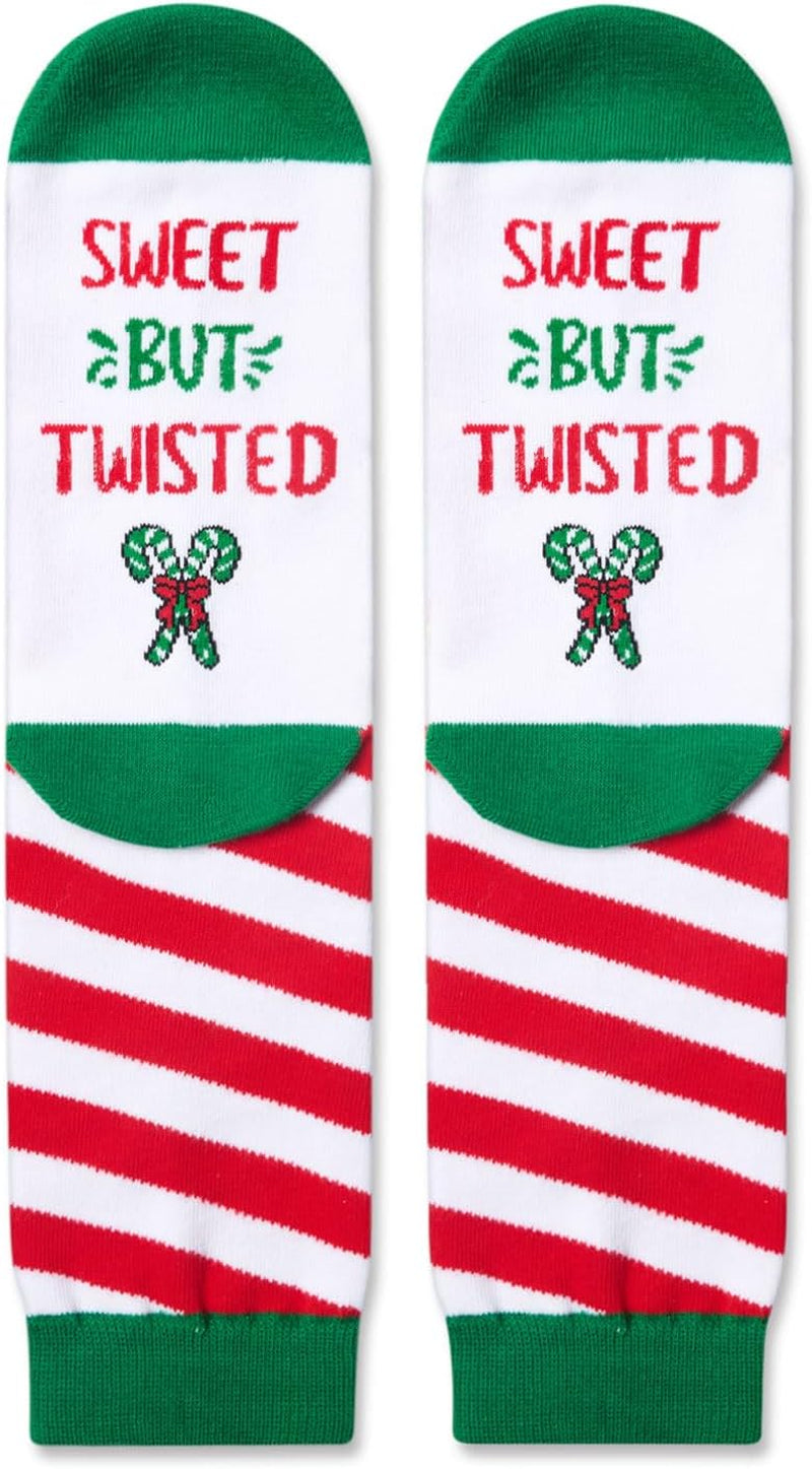 Christmas Gifts Stocking Socks for Kids - Candy Cane Socks, Xmas Stocking Stuffers 2-12 Years