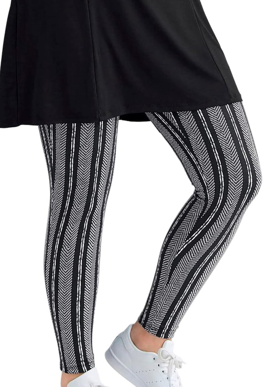 Plus size leggings for teen and women to accentuate your figure. Product Details: Animal Heather, 6X plus size.