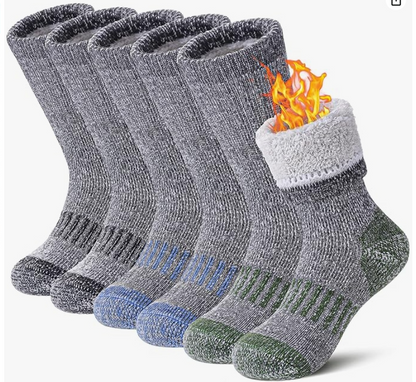 3-Pack Kids’ Wool Winter Socks for Boys & Girls – Cozy, Durable, Multi-Color Foot Area – Available in Ages 1–3 and 4–7.