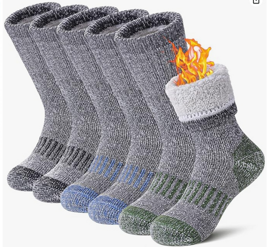 3-Pack Kids’ Wool Winter Socks for Boys & Girls – Cozy, Durable, Multi-Color Foot Area – Available in Ages 1–3 and 4–7.
