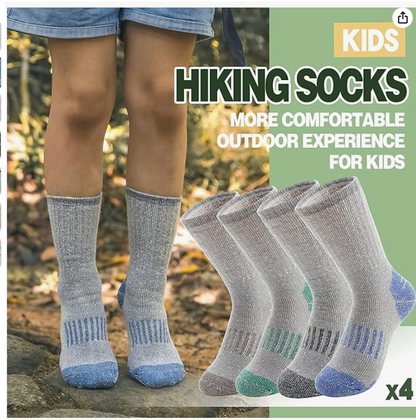 3-Pack Kids’ Wool Winter Socks for Boys & Girls – Cozy, Durable, Multi-Color Foot Area – Available in Ages 1–3 and 4–7.