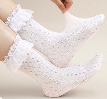 Lace Ankle Socks for Women and Teen Girls' – Elegant, Soft & Versatile