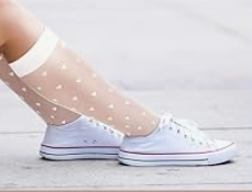 Classic Knee High Socks – Elegant  Mesh Design for Women & Teens