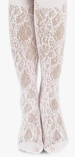Classic Knee High Socks – Elegant  Mesh Design for Women & Teens