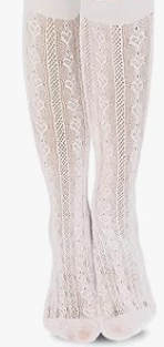 Classic Knee High Socks – Elegant  Mesh Design for Women & Teens