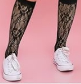 Classic Knee High Socks – Elegant  Mesh Design for Women & Teens