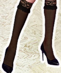 Classic Knee High Socks – Elegant  Mesh Design for Women & Teens