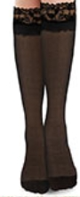 Classic Knee High Socks – Elegant  Mesh Design for Women & Teens