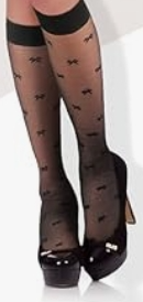 Classic Knee High Socks – Elegant  Mesh Design for Women & Teens